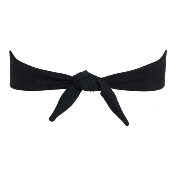 Montce Black Rib Tori Bandeau Bikini Top NWT - Picture 5 of 11